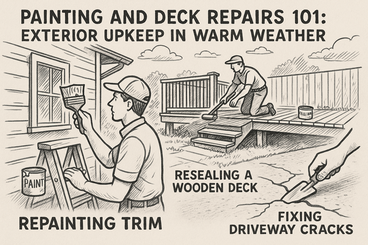 Painting and Deck Repairs 101: Exterior Upkeep in Warm Weather